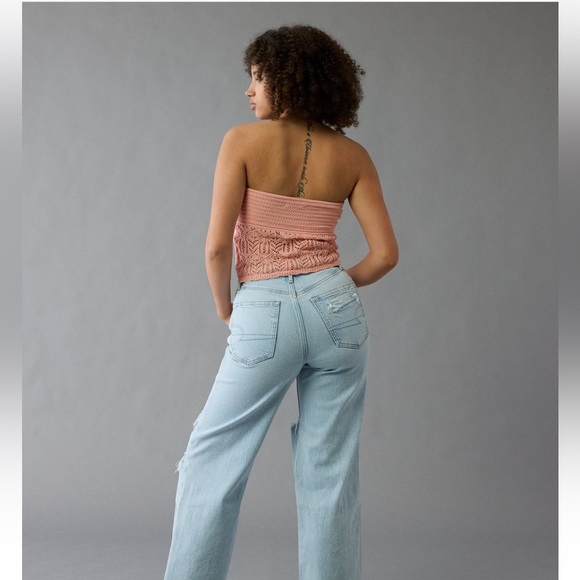 NWOT AE Cropped Crochet Tube Top - Picture 3 of 11